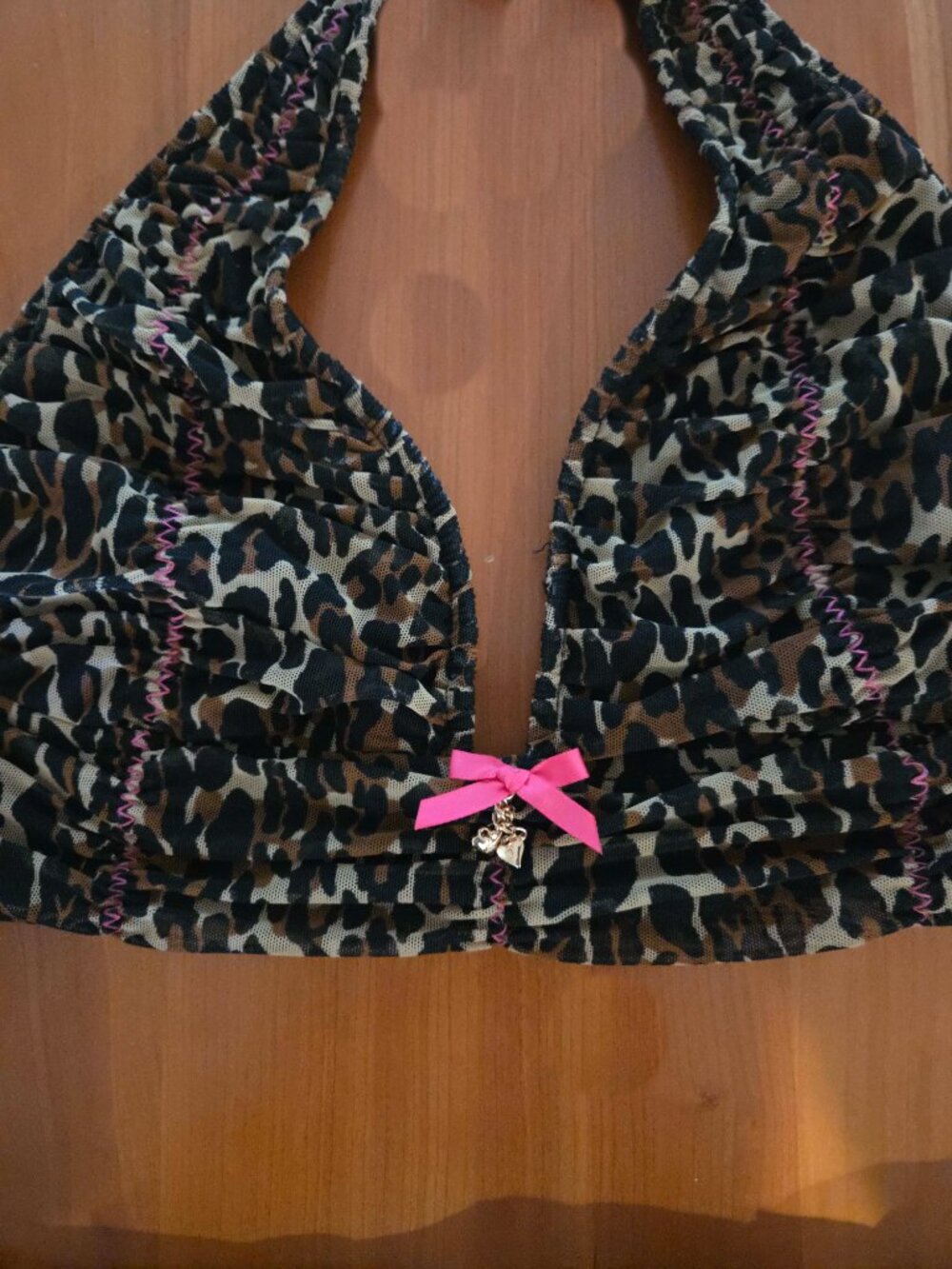 Leopard Print Bikini-Betsey Johnson-ADORABLE embellishments!!! - Picture 2 of 7